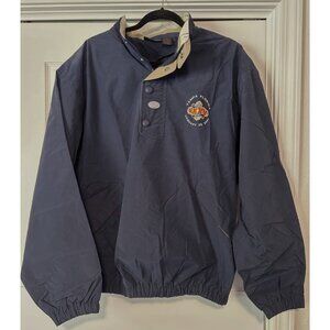 Super Bowl 35 jacket windbreaker NEW NOS Ravens Giants 2001 Large blue pullover